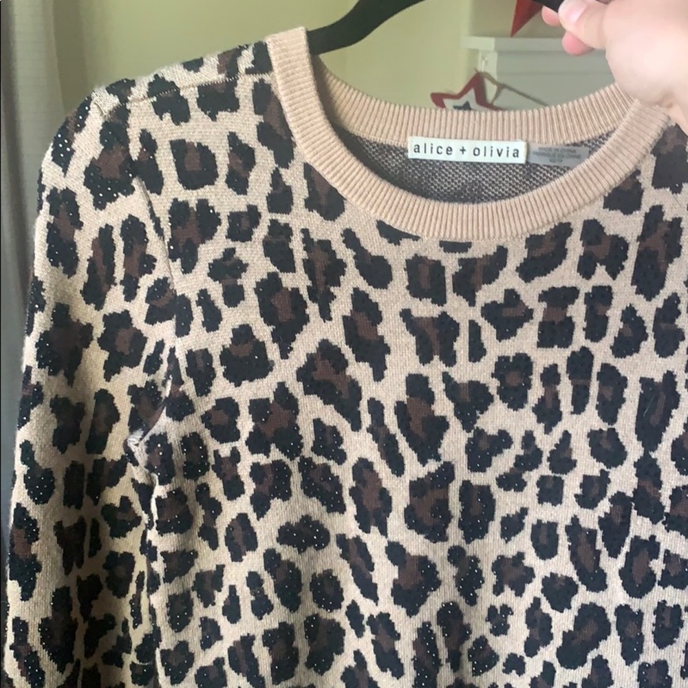 Alice & Olivia Cheetah Sweater